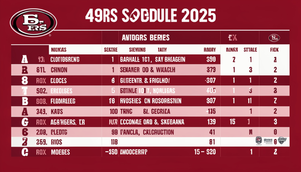49ers schedule 2025