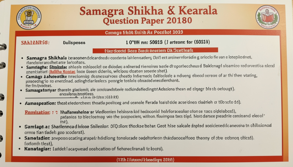 samagra shiksha kerala question paper 2018 10th